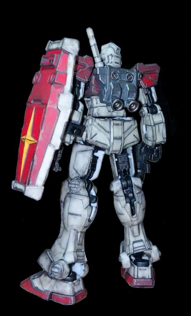 背面ですがGフレームさんは後ろから見られるのを嫌がるので(笑)ささっと終わらせます。ちゃんと塗装したのはランドセルだけだったと思います。昔の事なのでよく覚えていません。スミマセン😞