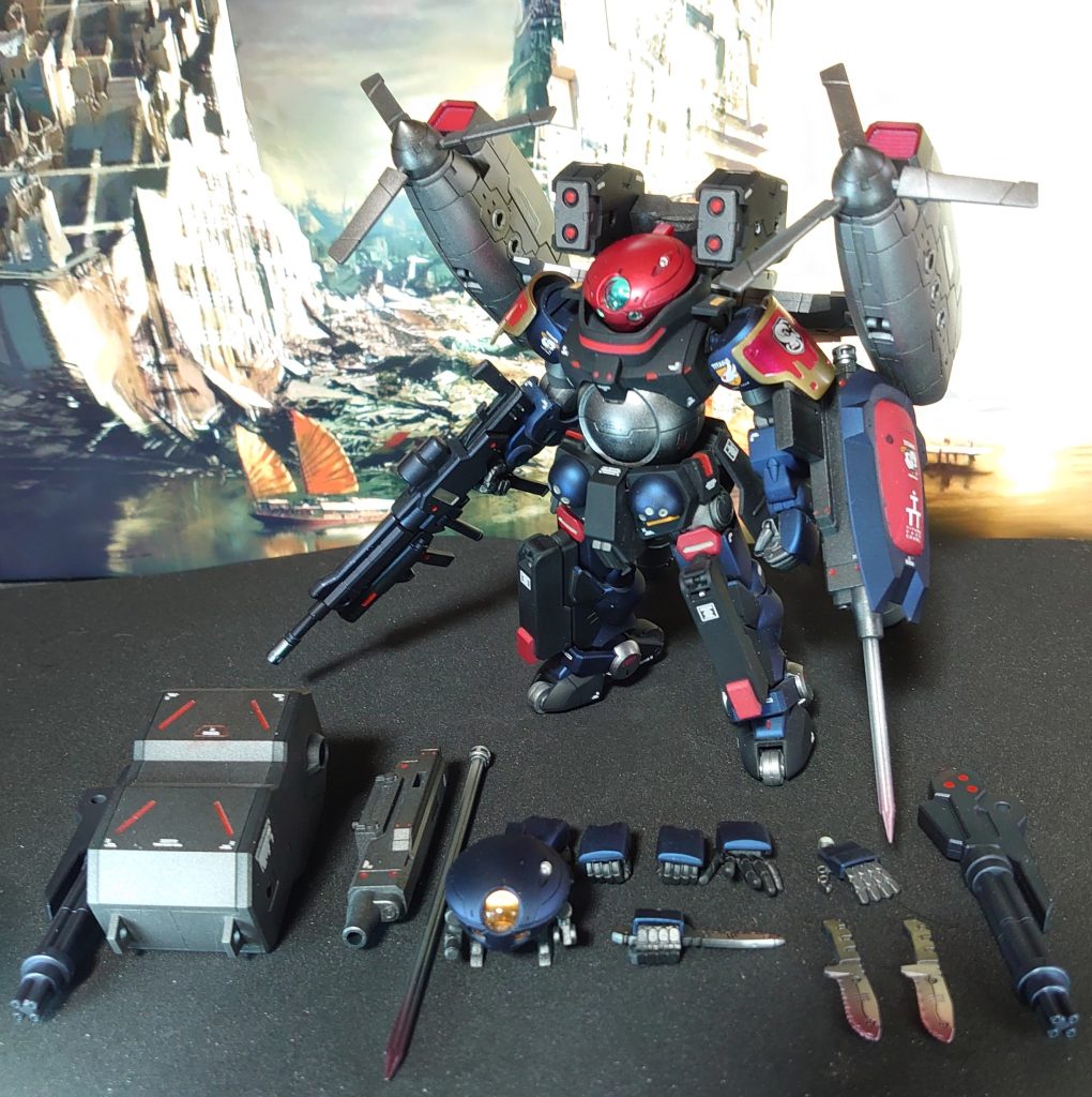 一応もう1つのミニモアも塗装していますパイルバンカーの先端が赤いのは血です