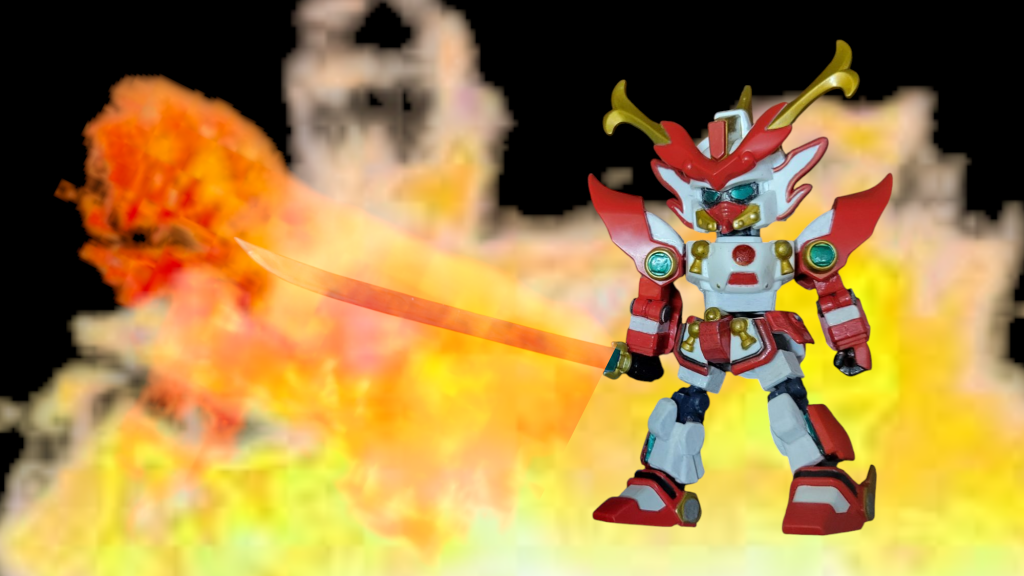 必殺技後の炎の背景も必殺技のシーンに合わせて丁寧に作られています。