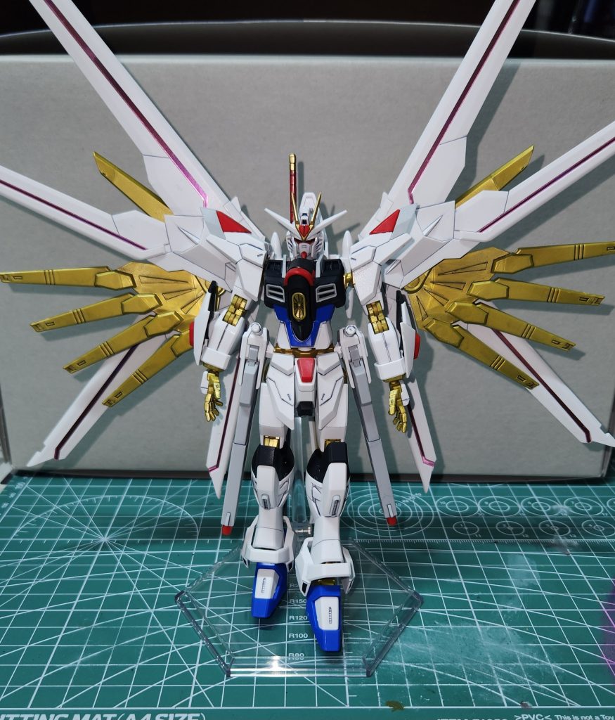 ガンダムマーカーで部分塗装と墨入れ、つや消しトップコートをしています。