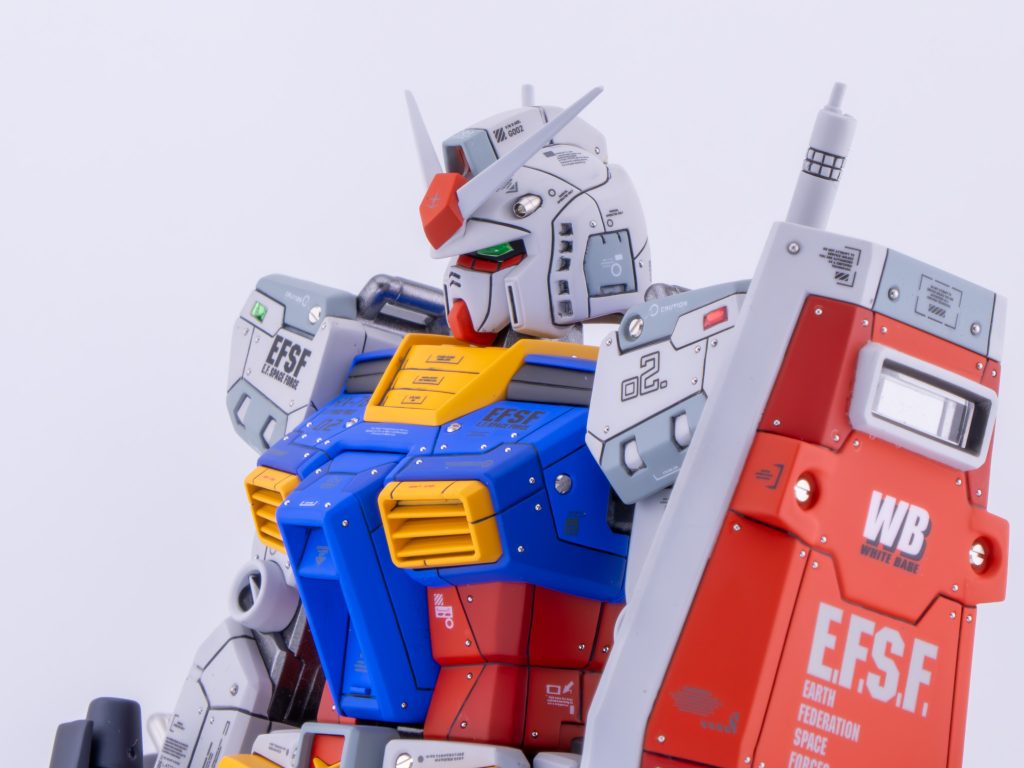 頭部のバルカンも元の砲口を削りメタルパーツに置き換えています。