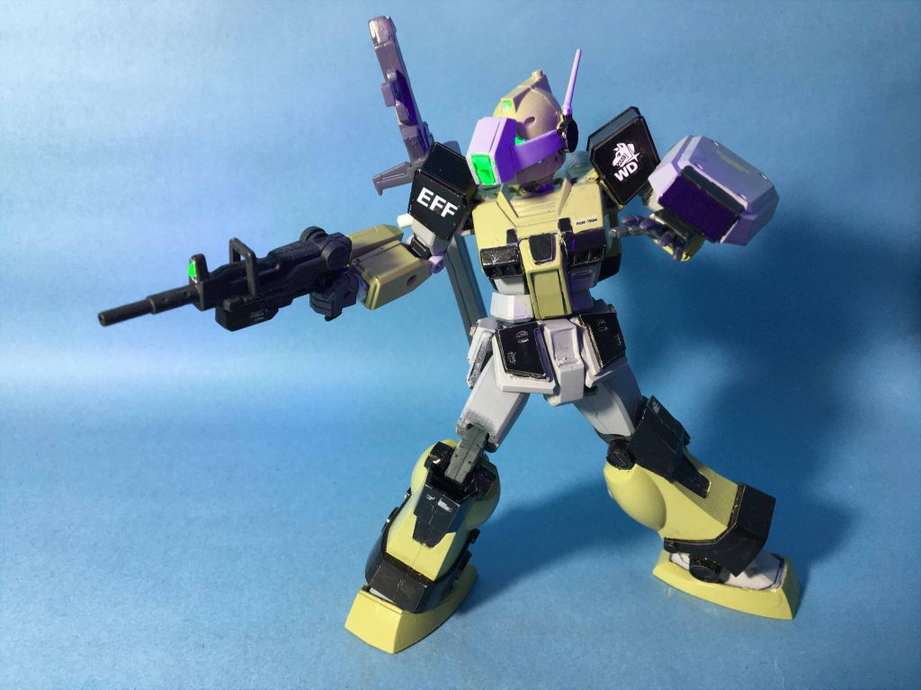 100mmマシンガン構え