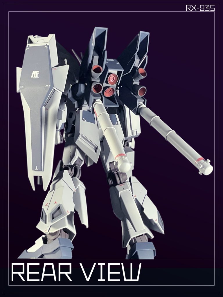 本機のコンセプトは¨通常のMSが搭載している照準システムのみならず、NTや強化人間が駆るサイコミュ兵器を以てしても追尾不能な高機動性を「RX-93」に付与する¨というものであり、オールレンジ兵器の搭載とは異なる方向性のプランであった。The concept of this MS was ¨to give the “RX-93” high mobility that cannot be tracked even with psycommu weapons driven by NT and enhanced humans, in addition to the targeting system installed inordinary MS¨, and the proposal was made in a different direction from the installation of all-range weapons.