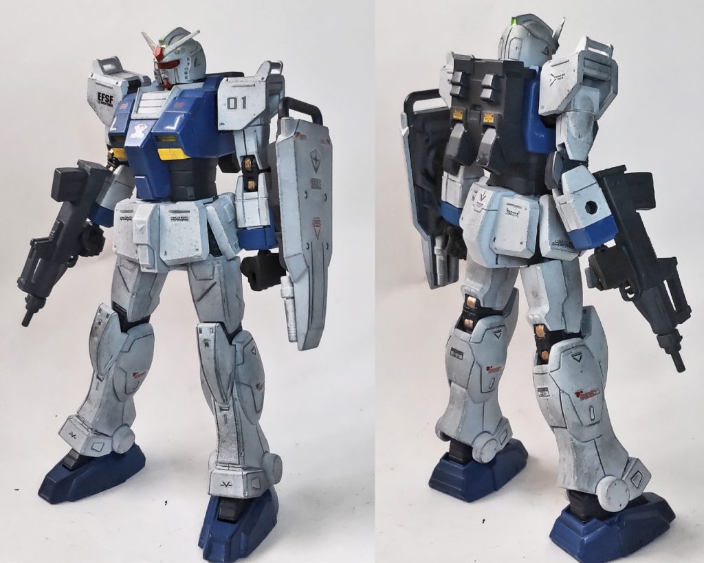 ご覧いただきました皆様ありがとうございます!!特別編全4話無事完結致しました!(TдT)お馴染みのパイロットにスタンダードな機体で約3ヶ月間お届けしましたがいかがでしたでしょうか?「オーガスタの願いは天へと昇る」はタイトル通り宇宙へ上がりました。今後は本編第四幕に入りますので、皆様また御覧ください!(≧∇≦)/では最後にご紹介は局地型ガンダムです。造りはいつも通りで無改造です。全塗装、デカール、墨入れ、汚し、艶消しトップ。このガンプラは可動域が良く大型ビームライフルも構えられるのがGOODですね!付属の武器は独特な形状なので、劇中では他のMSと共通化させるのに90㎜を採用しました。まだまだ語りたい所ですが、次のお話です!(^O^;)「宇宙の挽歌」はや1年が過ぎ、沢山の人に見ていただきました。そこで新規様もいらっしゃると思い、ここで一度振り返り総集編の「GUNSTAミニエース」を3月末か4月頭に出します!第一幕から今回特別編までの過去デジラマをブラッシュアップして、物語解説と一緒にボツ案や構成秘話等を載せます〜!他にも特別編でご紹介できなかった小道具なんかも載せる予定です。現在、第四幕のガンプラ鋭意製作中です!まだ全部完成してないっ!?( ゚∀゚)・∵. グハッ!!物語の構成に時間が掛かりました〜!第四幕の内容は今後のカギを握る濃い目ですのでね( ー`дー´)キリッ また見てくれたら嬉しいです!(人∀・)タノム