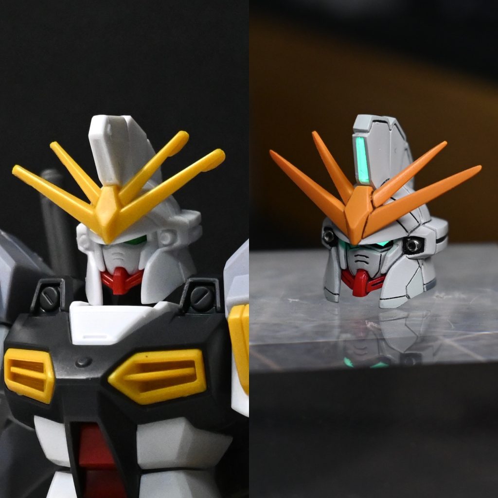 頭部は全て掘り直し。だるい円形モールドはとっぱらって、パネルラインにしました。