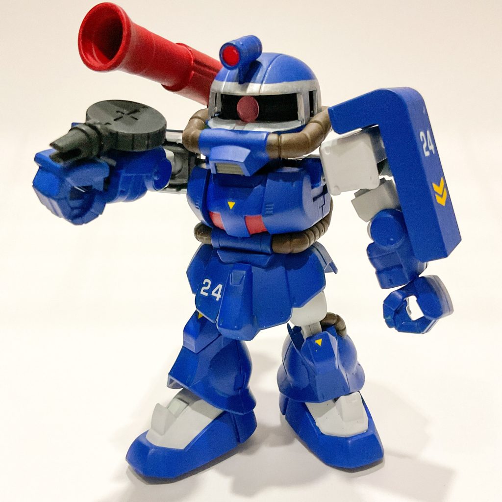 最後はモノアイ点灯状態で。ゆうても一応ザクなんで（笑）ご覧いただきありがとうございました。真実は見えるか！