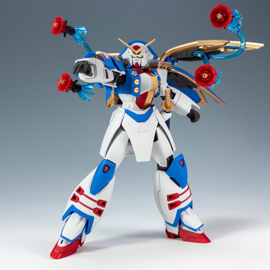 ローゼスビットで!ちょっと大きめですが、旧キットでは付属しなかったので嬉しいですね。エフェクトパーツもいい感じです。