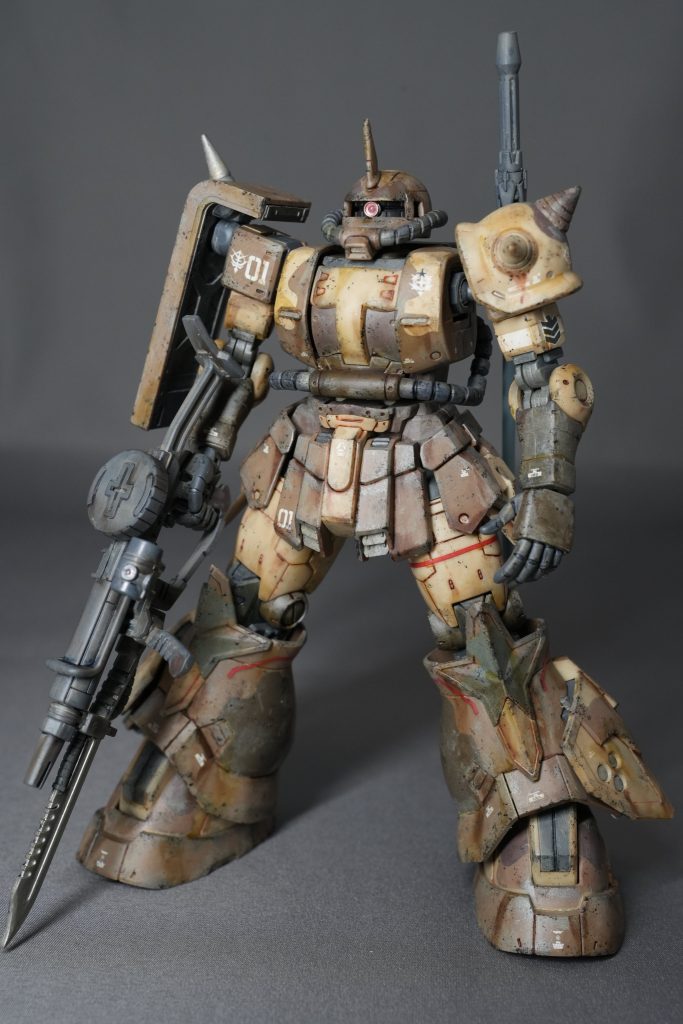 『HG 高機動型ザク地上用（エグバ機）』でウェザリング練習–2枚目/制作者：bossboss