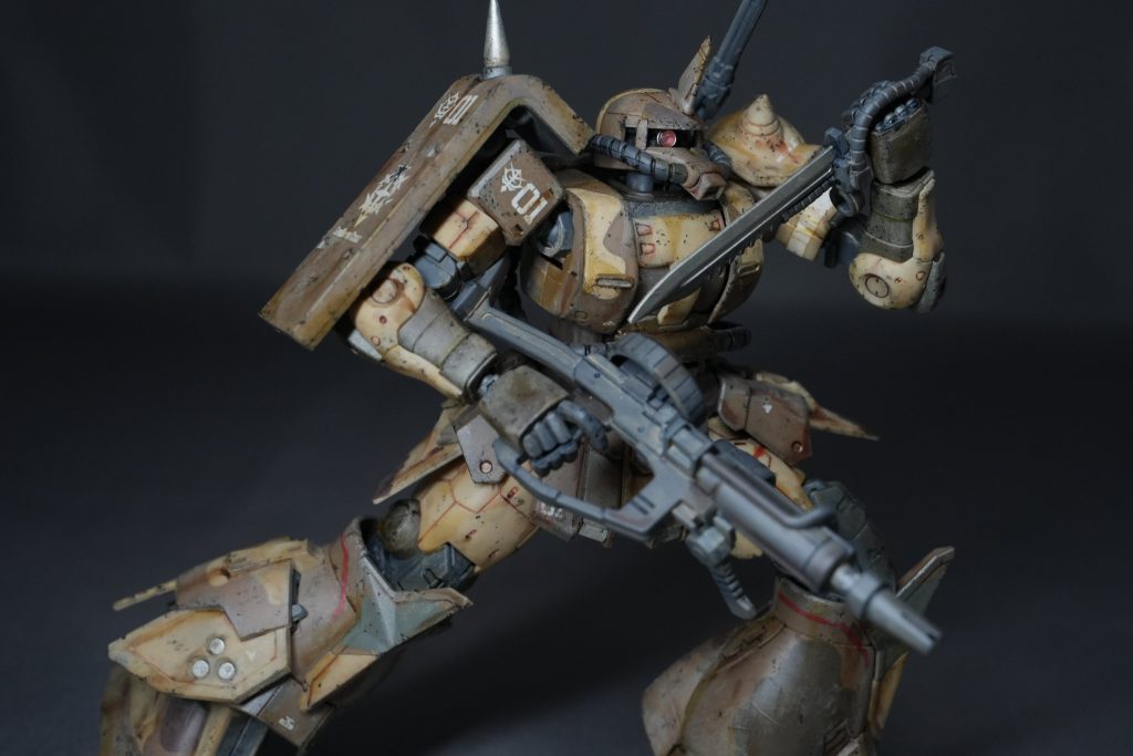 『HG 高機動型ザク地上用（エグバ機）』でウェザリング練習–7枚目/制作者：bossboss