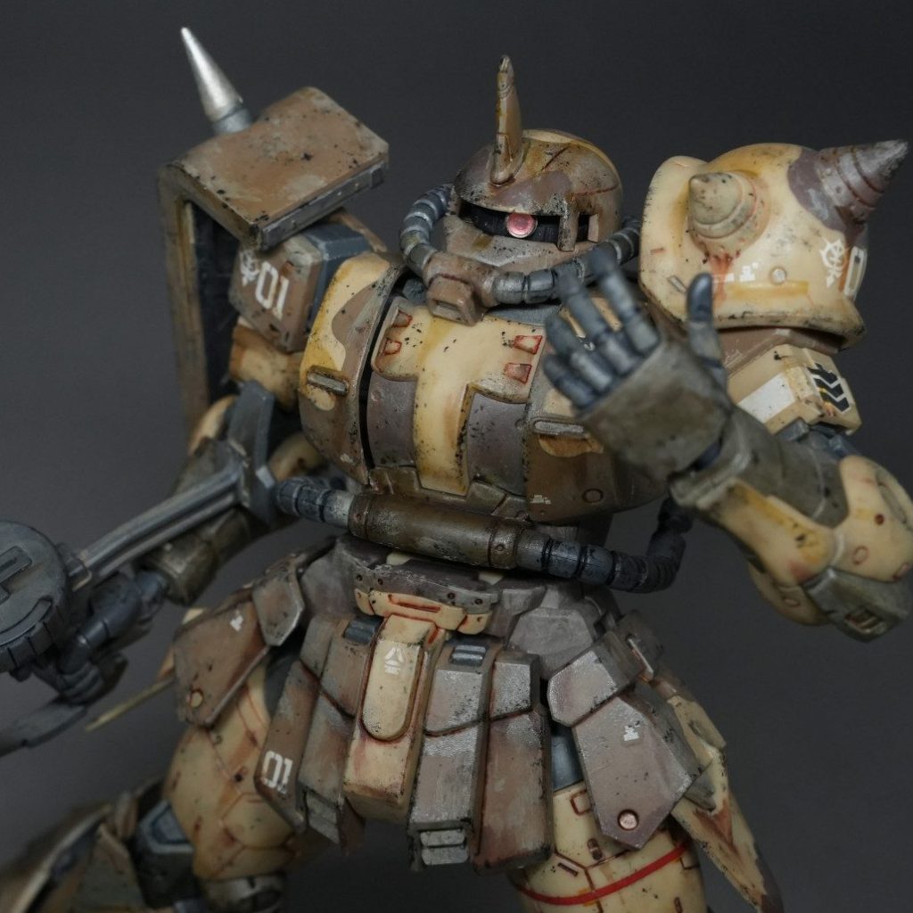HG 高機動型ザク地上用（エグバ機）』でウェザリング練習｜bossboss