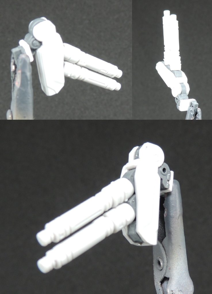 ■ビーム・サーベルラックガンダムEXのものを3連から2連に改造。