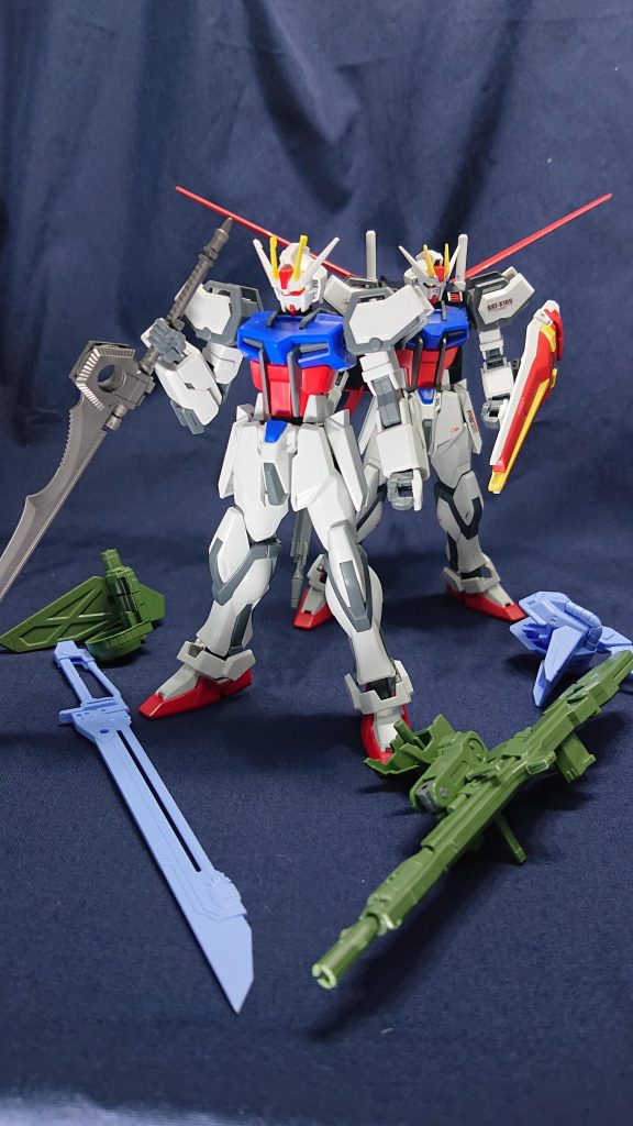 EG版も手元にあって、再販した旧キットのソード、ランチャーを確保していました。また古の雑誌付録のグランドスラムが最近EG版のエールパックを入手できたのでまた安価版のパーフェクトに挑戦しようかと思います。最後までお読みいただきありがとうございました