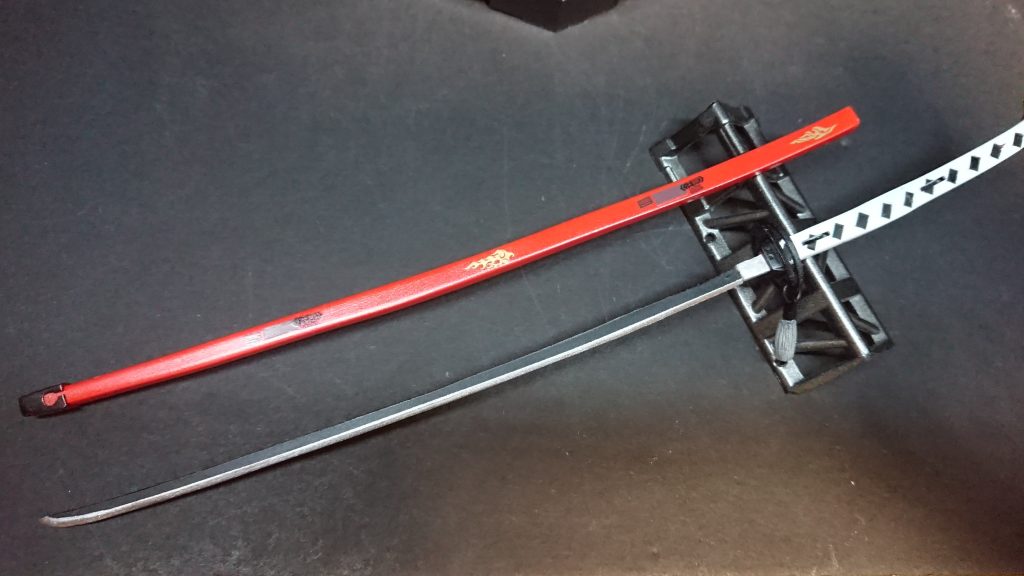 ここから制作です(´- `■太刀    終ノ太刀 景虎太刀は手持ち以外はプラ板で制作しました。