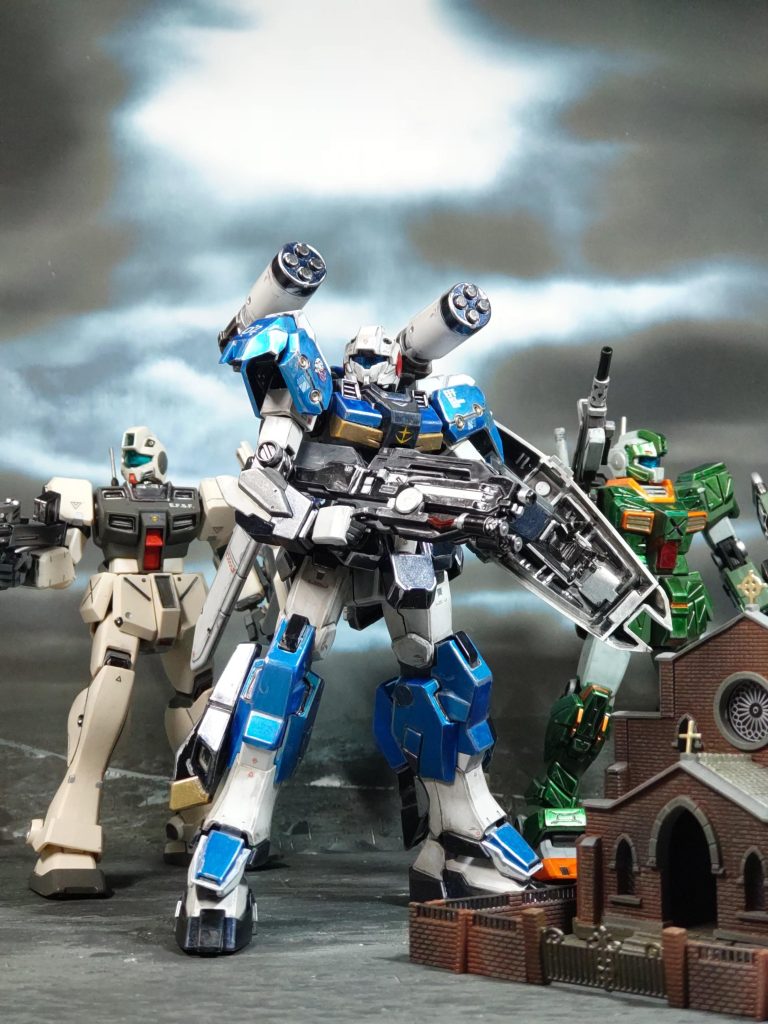 ファントムスイープ隊、出撃❗️確か教会の近くに例のMSがいるらしいのだが…