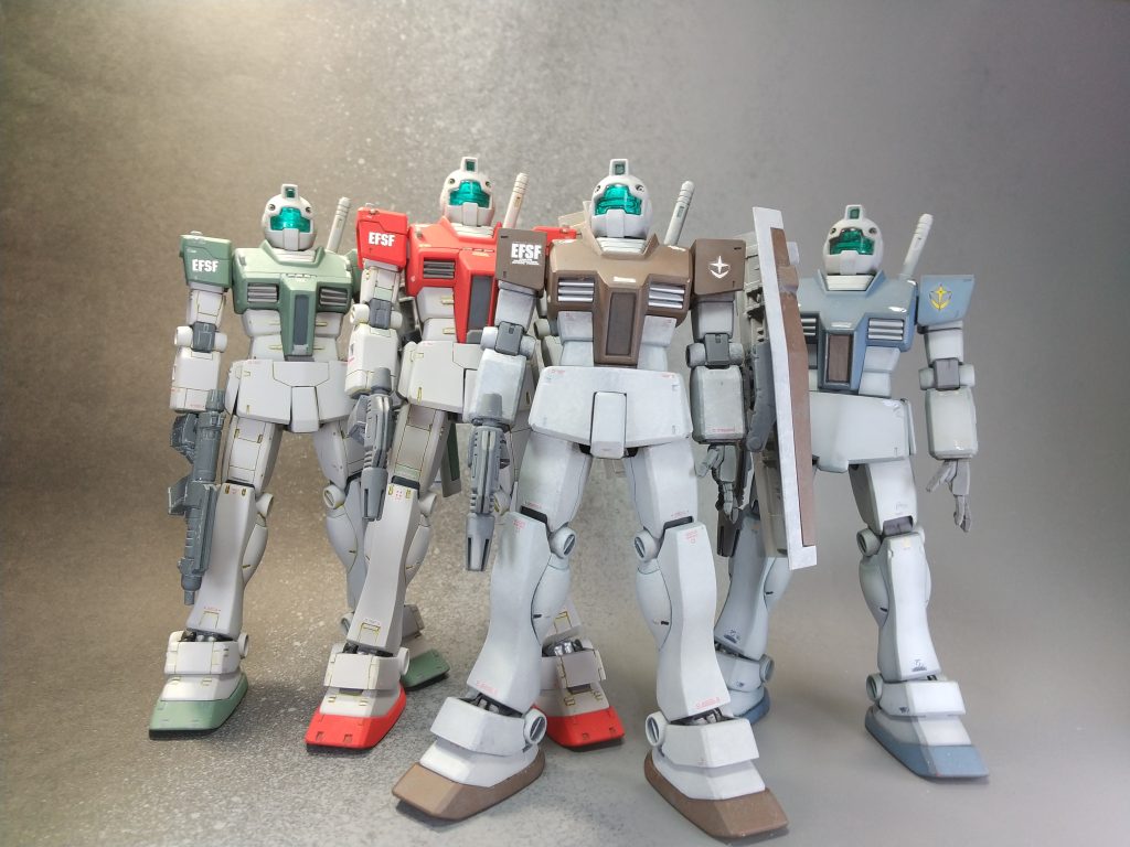 近年作ったHGUCジムを並べてみる