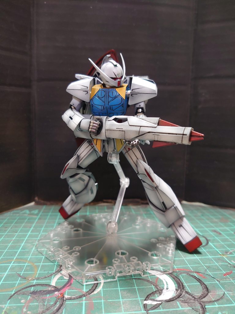 ライフル構え。