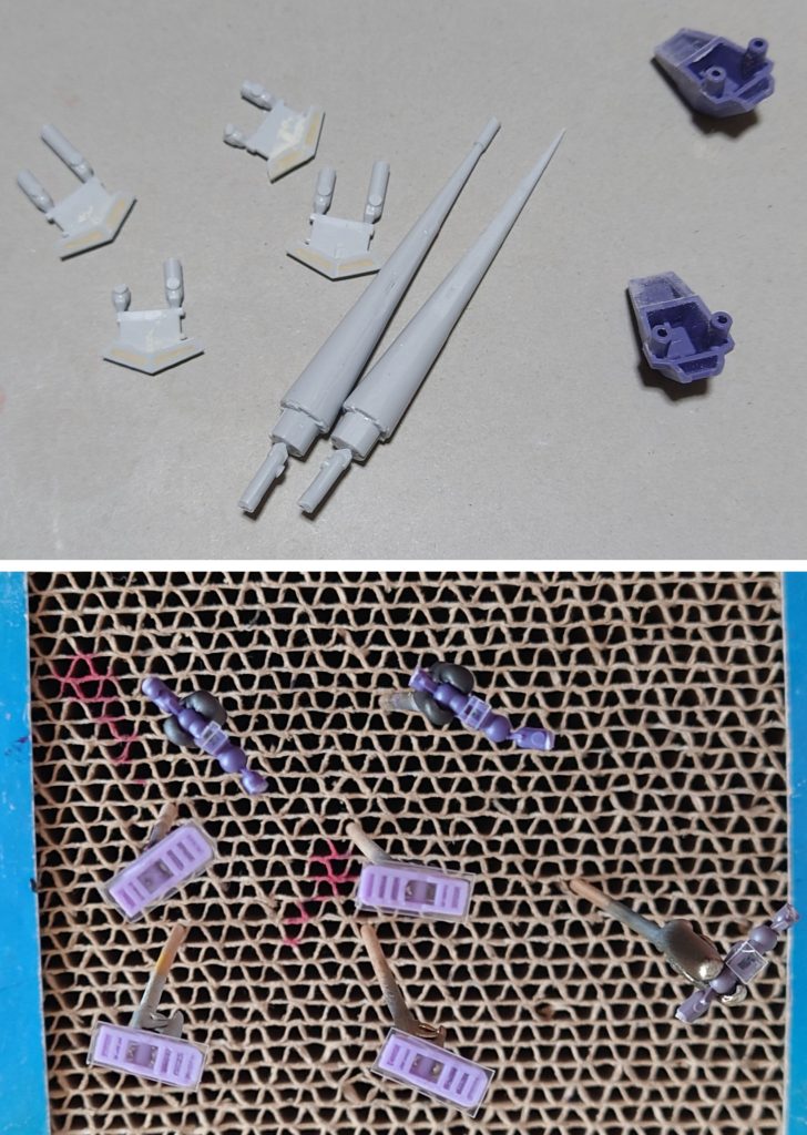 肉抜き穴埋めと合わせ目消しの様子。