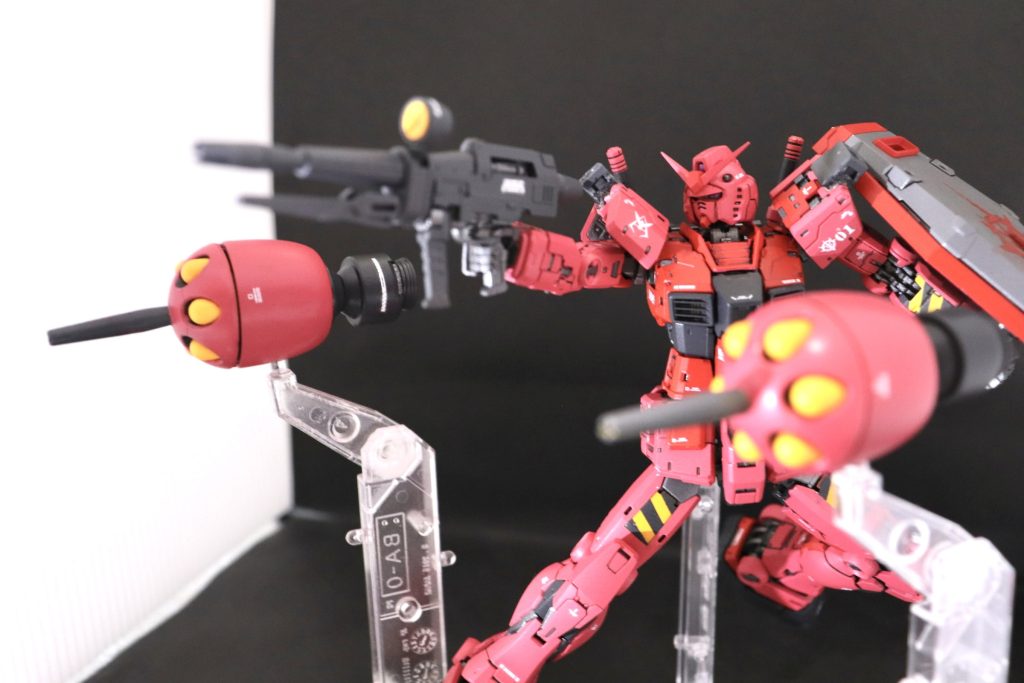 ポージングビームライフルは形状を変更しています