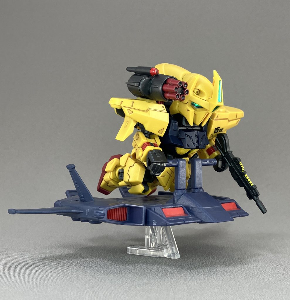 ・ビーム・ガトリングガンアンサンブルのドダイ改に乗せてみました。こういう時に肩の武器は便利ですね。 量産型ですが、百式改のイメージといえばもう一つ…