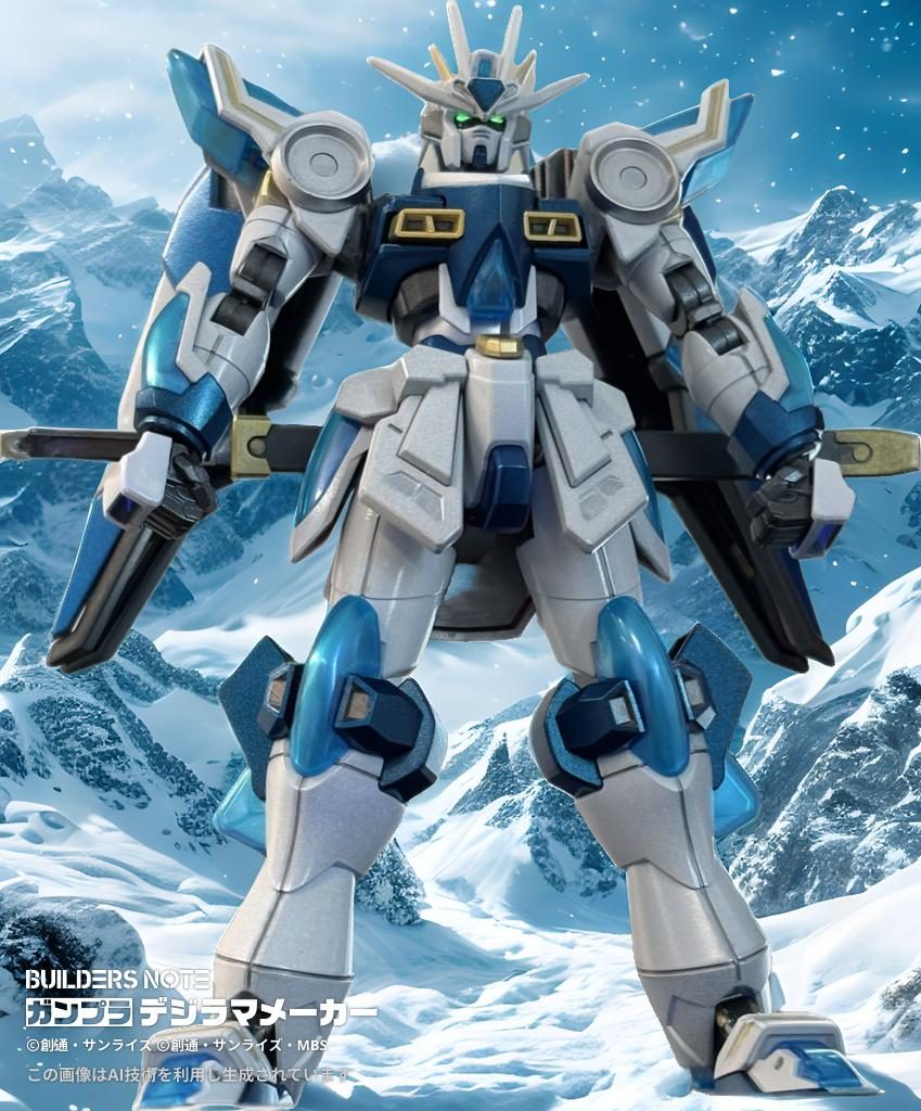 デカール貼る前に写真撮ってデジラマにしました。この雪山は映える。