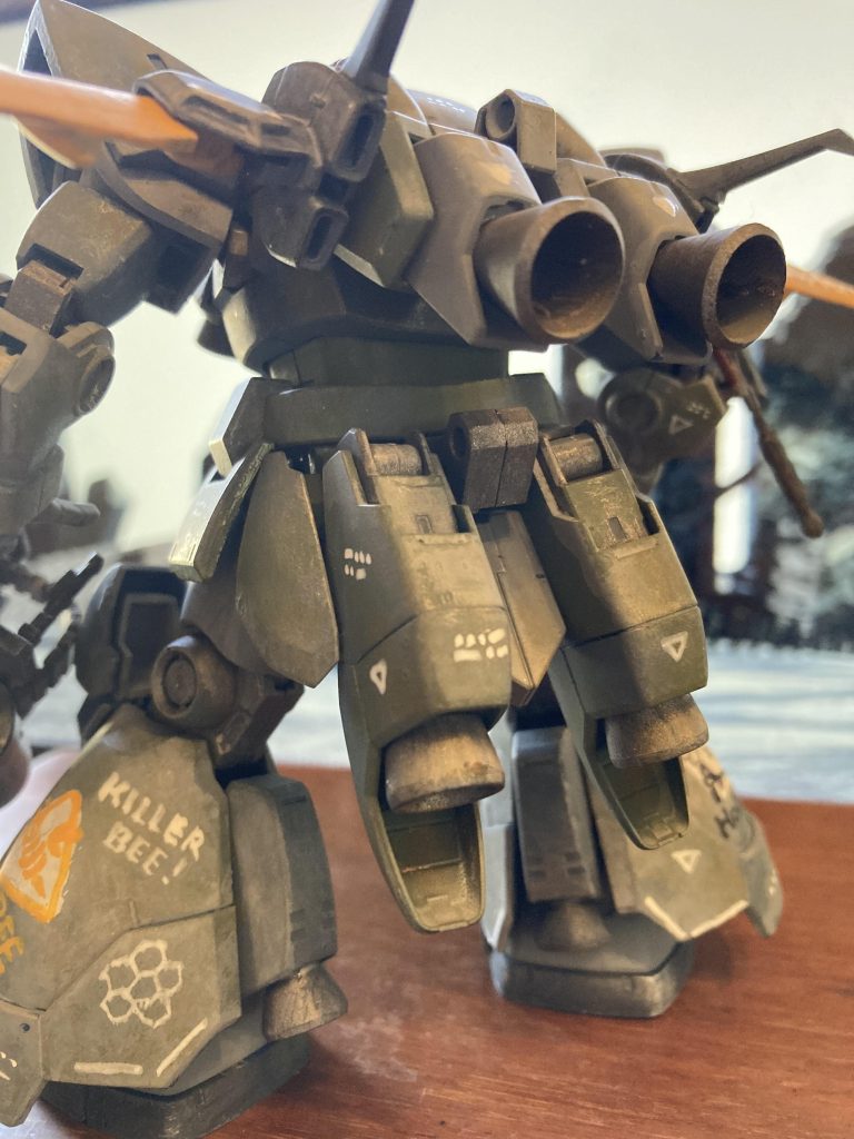 バーニアは大型化しました!このバックがマシーネンっぽいと思い製作決定した要因です^_^