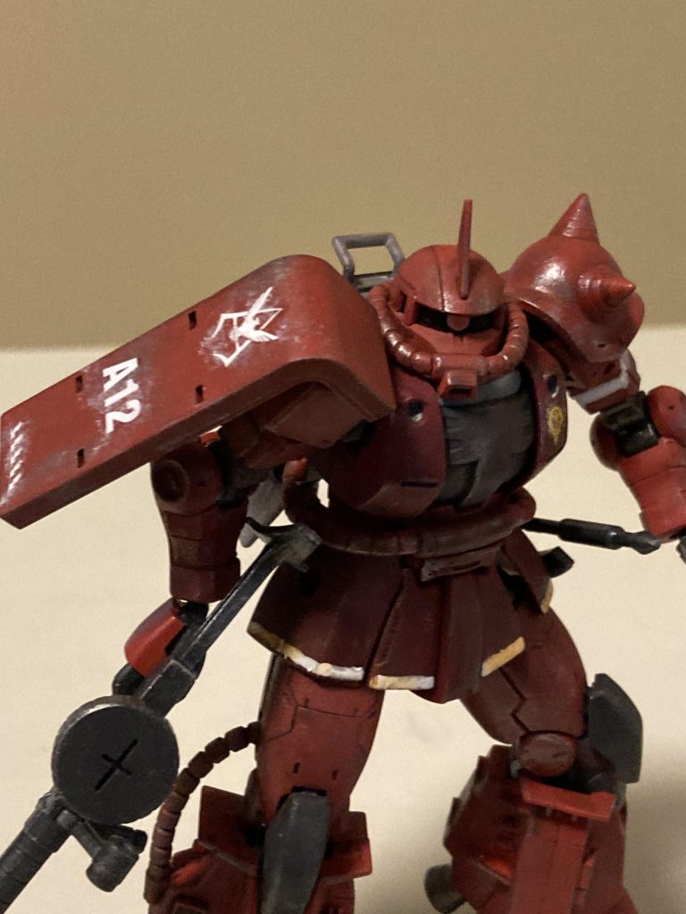 脚部の推進部、フレーム、バックパックをhgucから、その他はオリジン版で作成です.太もものパーツを少し加工すれば、割と楽に出来ました^_^