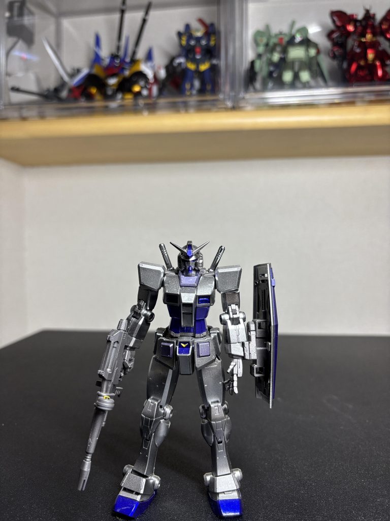 水性ホビカラー銀：スパーファインシルバー紫：銀→クリアブルー＋色の素マゼンダ関節：焼鉄色