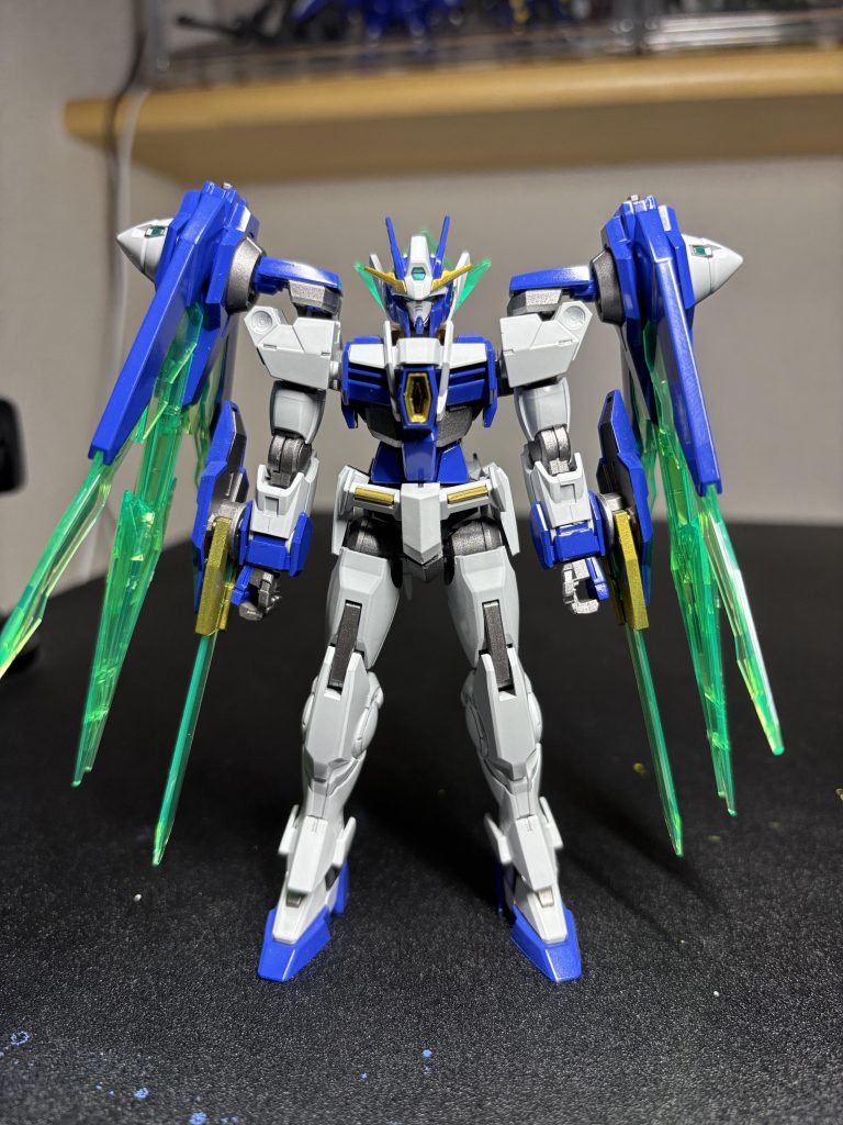 水性ホビーカラー青：コバルトブルー＋パープル、白：銀→グランプリホワイト