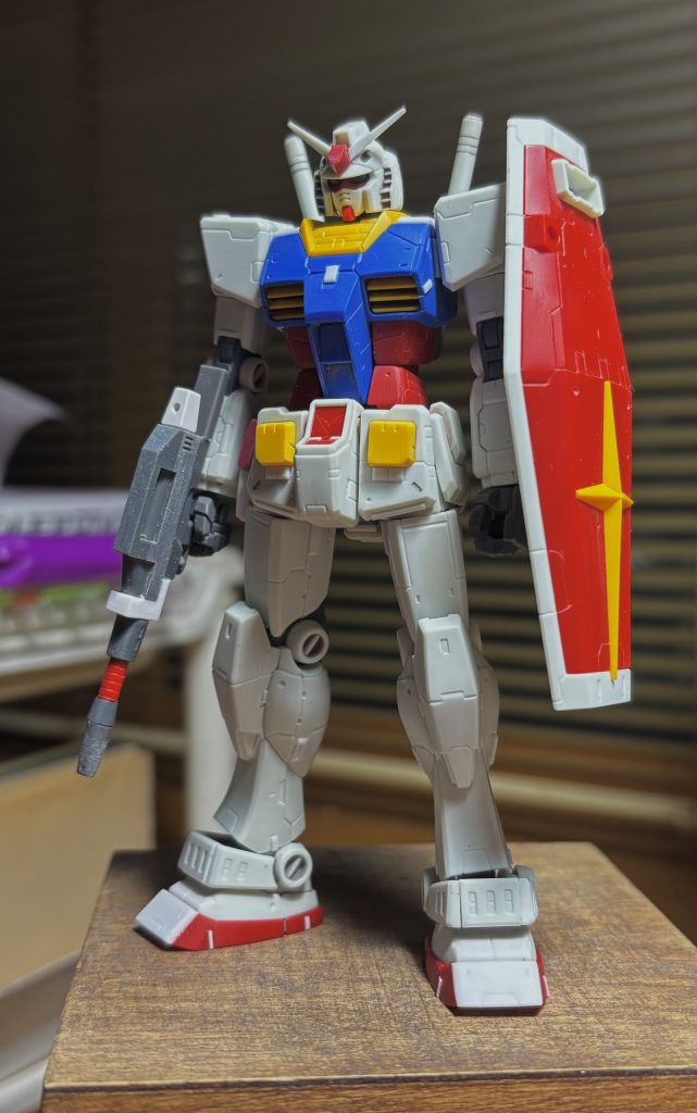 △塗装前の写真です プロトタイプ化に必要な改造以外にもリバイブのヒョロさを何とかするためにけっこう弄りました 足の甲の高さ変更と肩アーマーの小型化がかなり効いたと思います