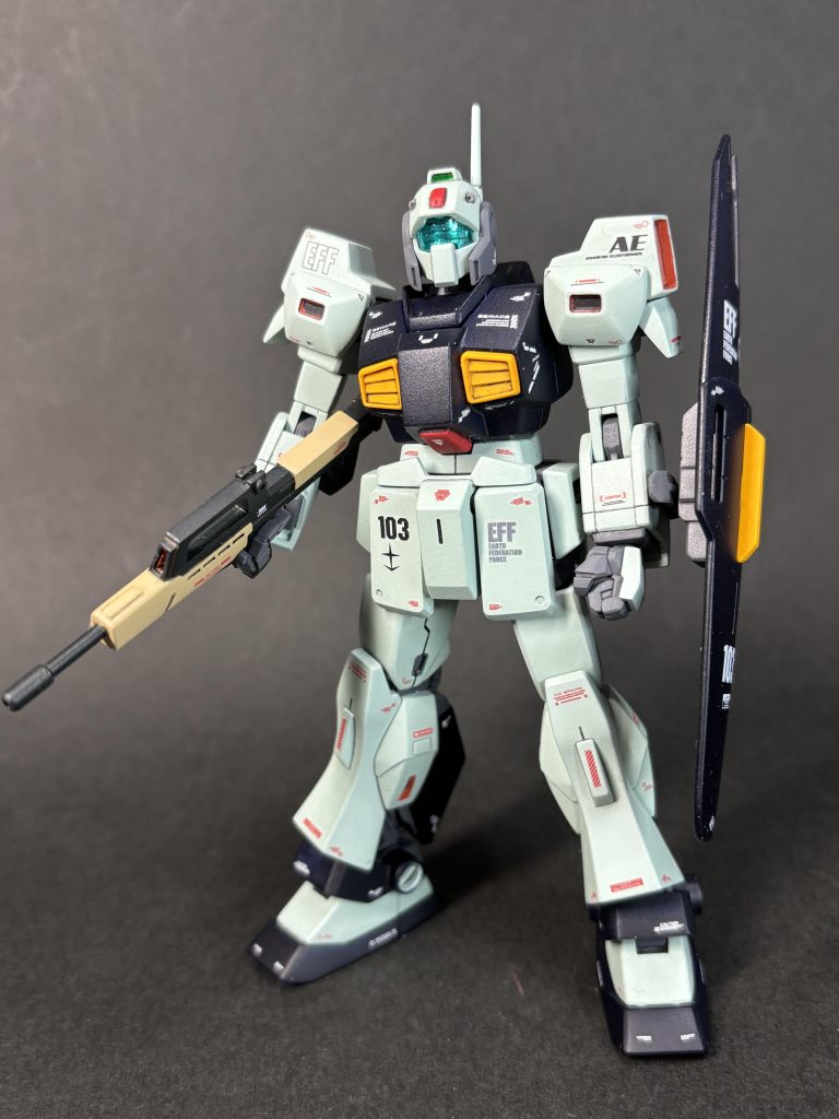 ジムライフル。色デザートカラーで塗装。ちょい失敗した。