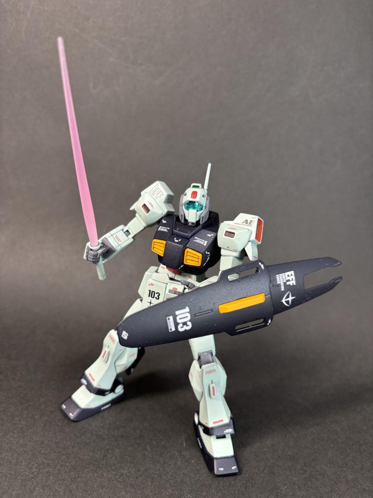 ビームサーベル、根本パールホワイト吹き付け。