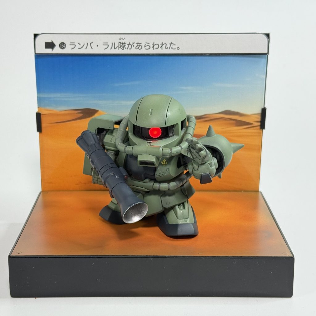 カードダスのテキストはマグネットシートに印刷していて、差し替えられます。ラルはいなくてもランバ・ラル隊です!