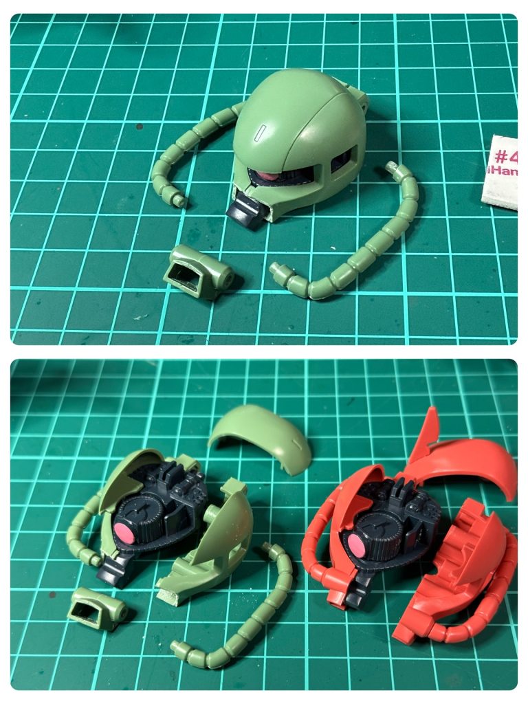 口 (?) の合わせ目消しのためにパーツ分割位置を変更しました。