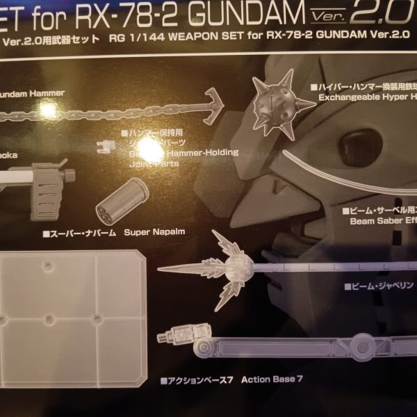 RGガンダム2.0武器セット(ネタ有り)