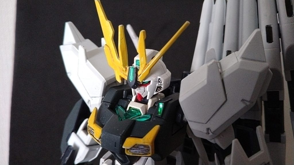 ING:2 Std/FF(スタンダード形態/フィンファンネル装備)ING:2の基本的な形態…といいつつ、制作上はオマケです。ING:1もING:2も構成はコアガンダム系＋フェイクニューアーマーで互換性はあるものの、ING:1ではDFFやシールドのダブルメガランチャーを使用するのパワーが不足するため、ING:2はこれらの使用を前提としてコアユニットをコアガンダムIIに変更している分、この形態では運動性などはING:1(M/I)より大幅に向上している(という設定)