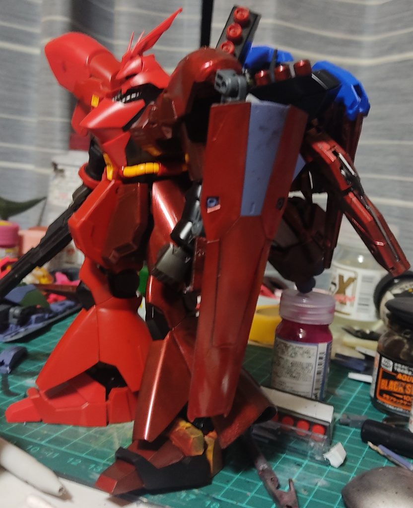 半分だけ塗って原型との色の比較