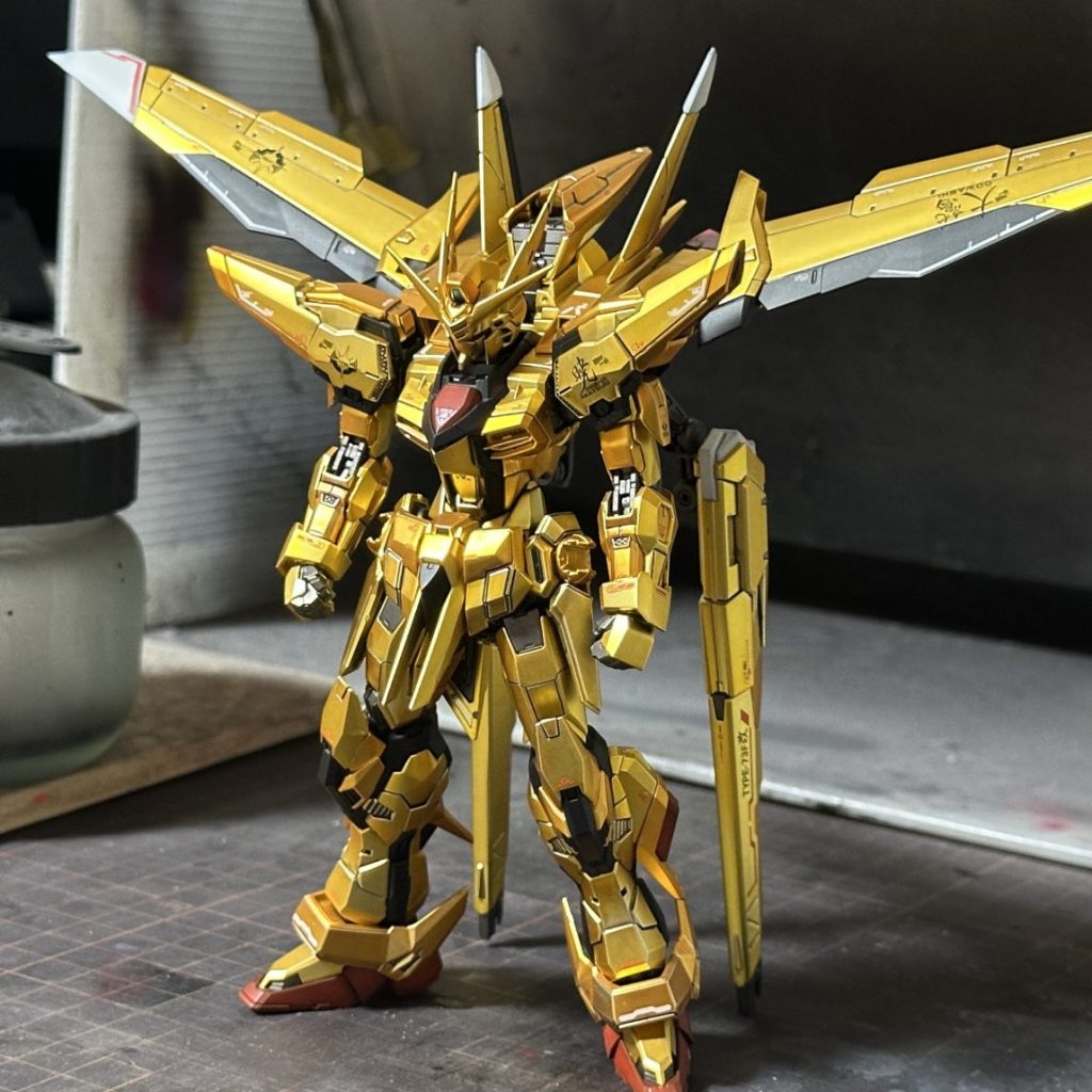 大人の上質  rg 水転写 指紋なし 完成品 塗装済み アカツキガンダム つきそう ロボット