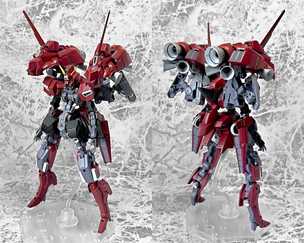 ・骨格形態(ガンドラム・フレーム)肩部スラスターとバックパックにフルドドⅡとしての分離・変形機構はなく高強度の割に軽量であるため、耐久性を軽視すれば超高機動形態への転用が可能となる。当たらなければどうという事はない。胸部のフレームがドラム状の為、ガンダム・フレームとドラムフレームを捩ってガンドラムフレームと呼称している。