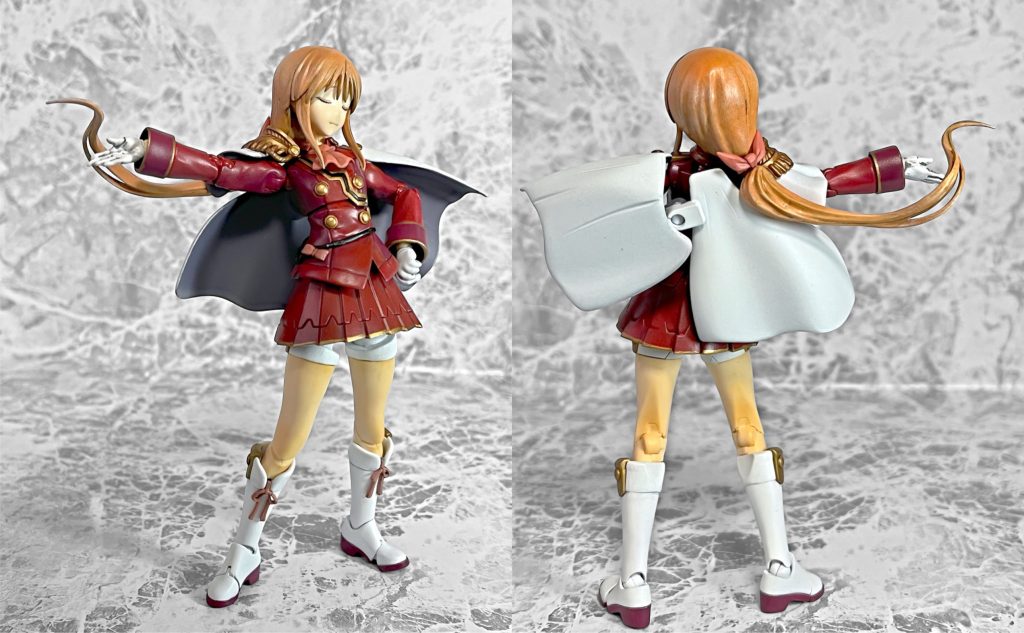 後ろ髪は根本をパテで延長し、リボンから下はトウカイテイオーのポニーテール（髪型）を使っています。