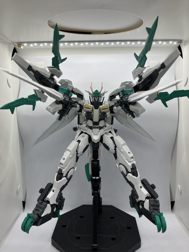 バーニアに搭載されているキャノンとGNソードIIによる一斉放射!!