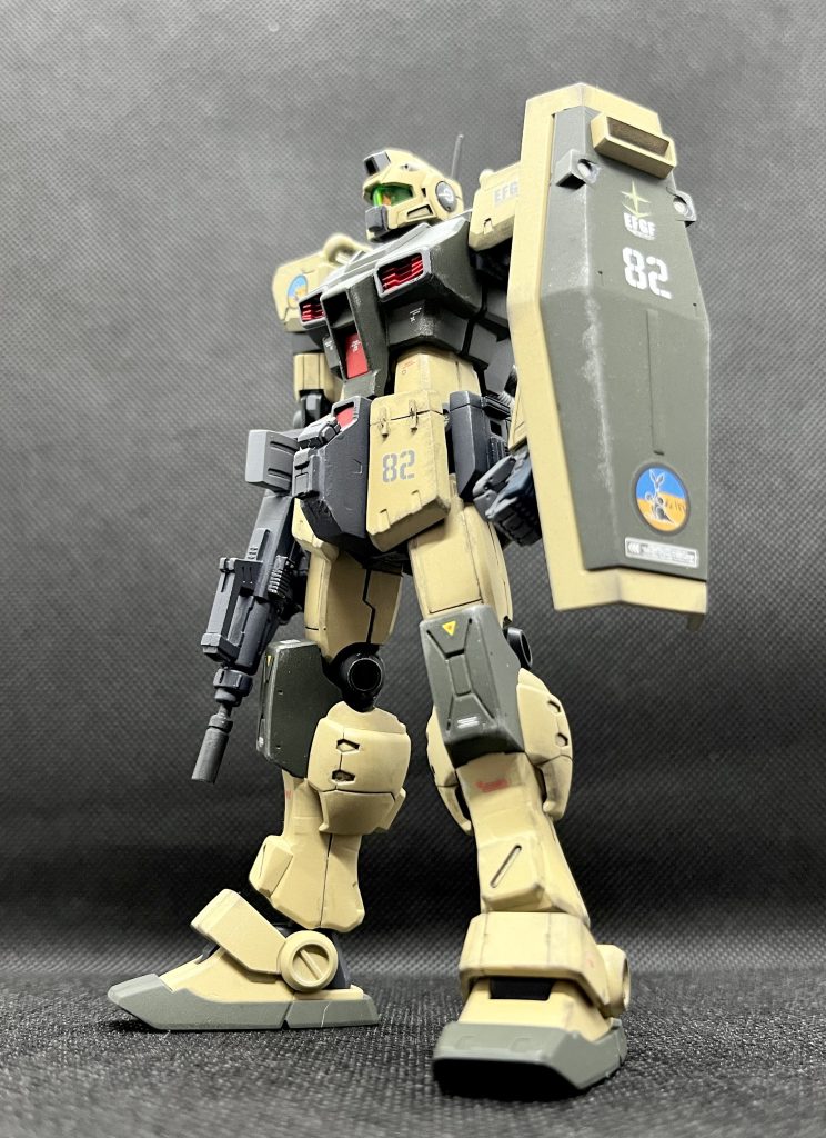 タミヤのスプレー缶で全塗装。OD色(陸上自衛隊)、ライトサンド、ガンシップグレイを使用。陸戦型っぽいイメージで仕上げました一応、オーストラリアのトリントン基地に所属という脳内設定です 