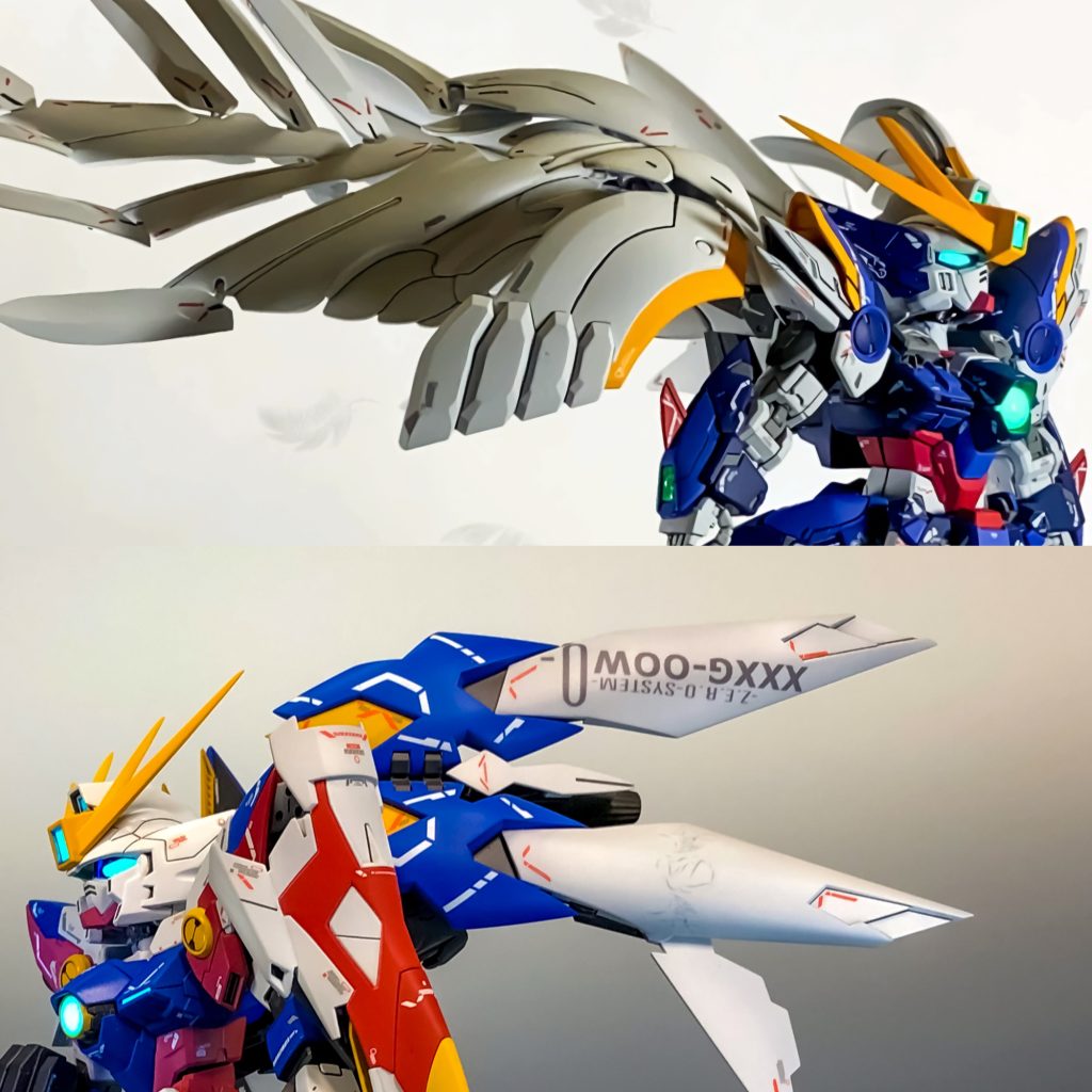 こちらは2022年に完成させた物で最新作のウイングゼロEWは対になるよう制作しました。良かったらそちらも見てみてくださいね