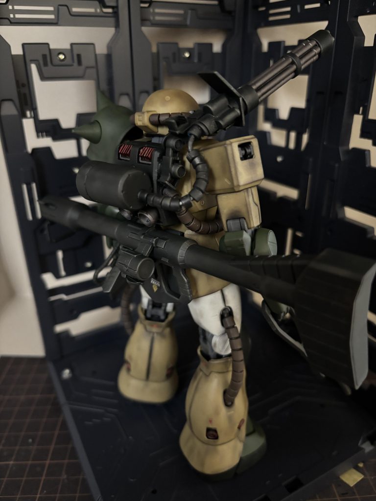 バックショット!シールドはキャノンと干渉するので外しました。シールドを短くして取り付けようと考えましたが、断念しました🥺