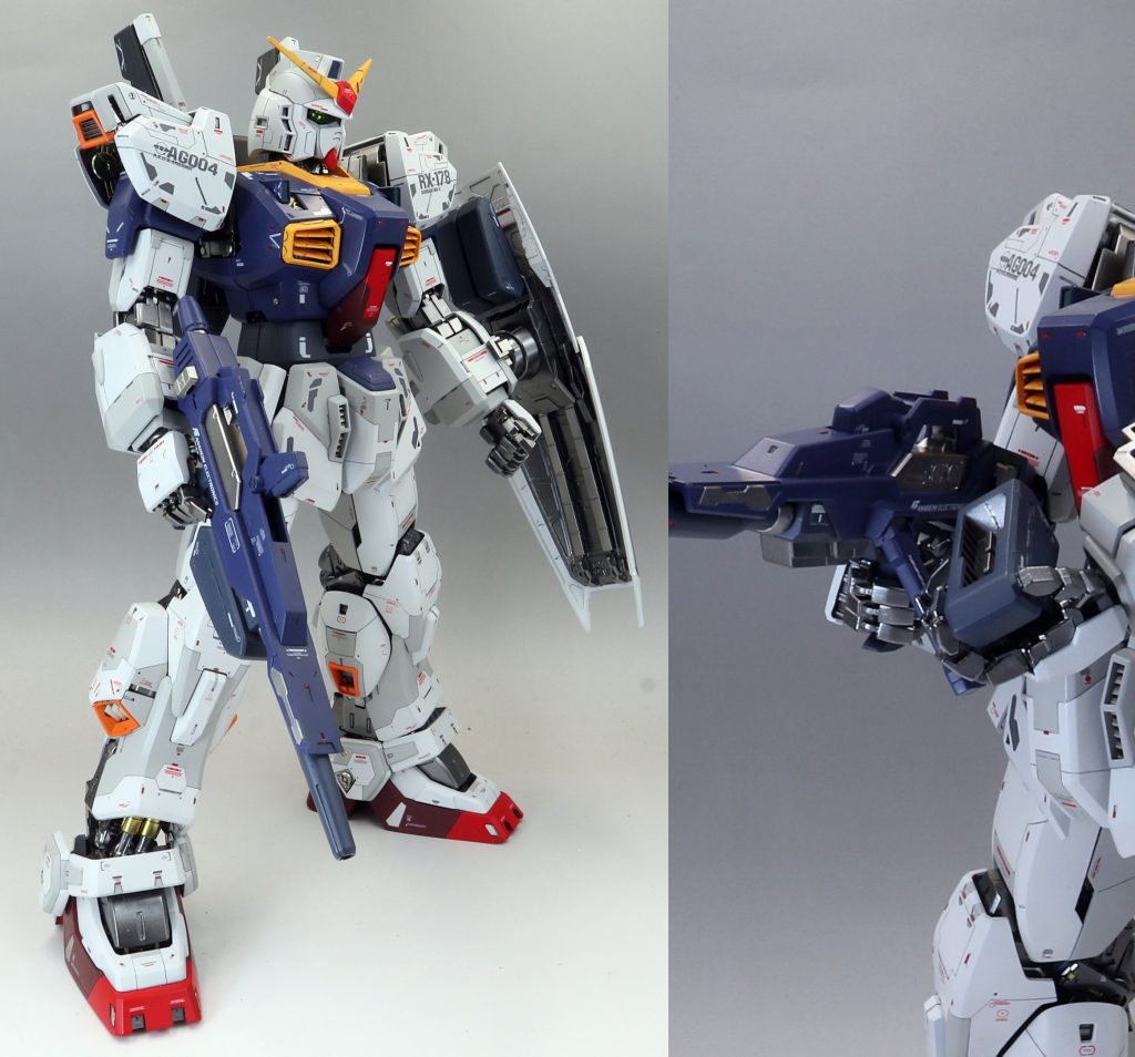 武器類は力尽きて割とキットのままですが、モールドも多い部分なのでなんとかなったと思います。