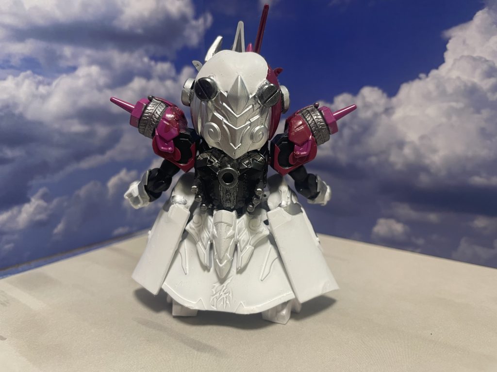 バックにもマイナスモールドをつけてみました。最近のライダー本当にカッコいい！