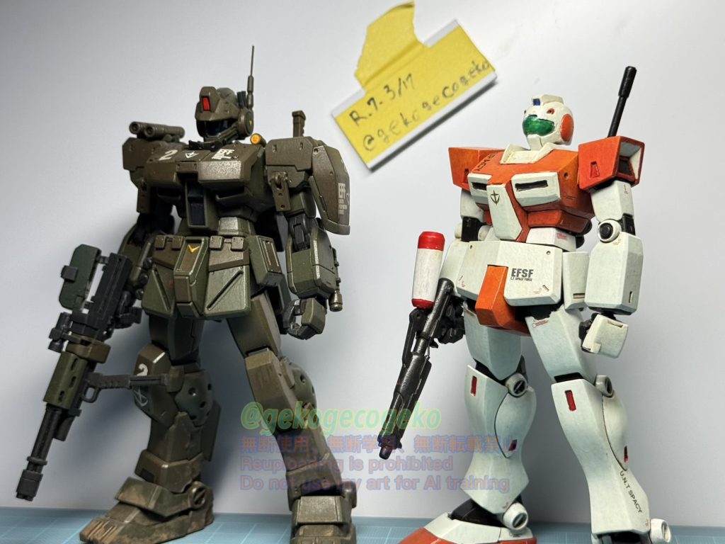 手持ちのジムコマンド系がジムスパルタンしかないので他の機体も作りたいですね。