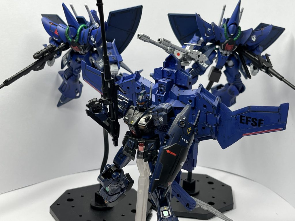 以上、スーパージムクゥエルでした！スーパーガンダムがあるならスーパージムがあってもいいじゃない٩( 'ω' )و笑最初は乗せるだけて思ってたんですが、いつの間にやらこんな形態にw最後は仕事を終えたヤザン隊で締めたいと思います♪