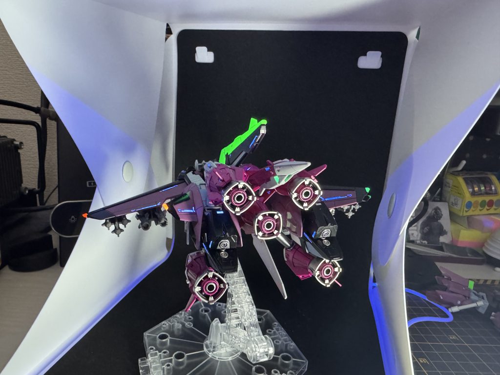 MA形態 背面下側のガンバレルはジョイントを噛ませて延長しています。