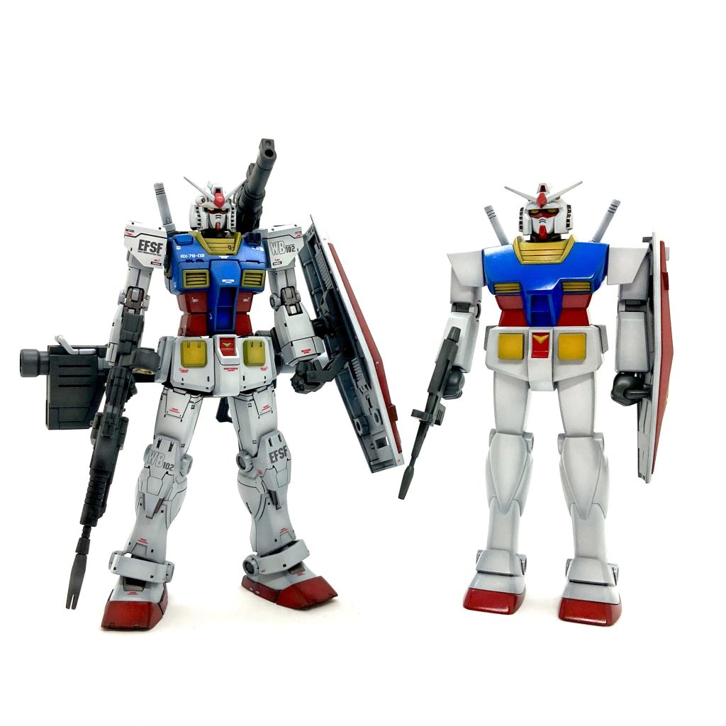 最近、作ったオリジン版 ガンダムと😁