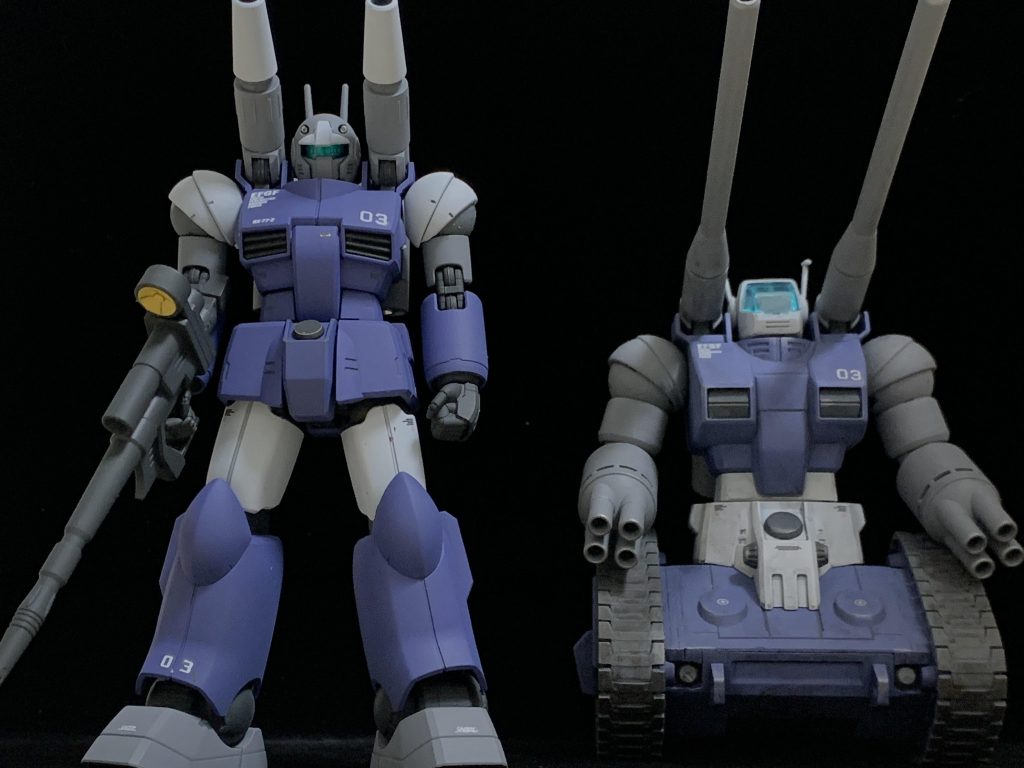 ガンダム戦記繋がりで、以前製作したガンタンクと。